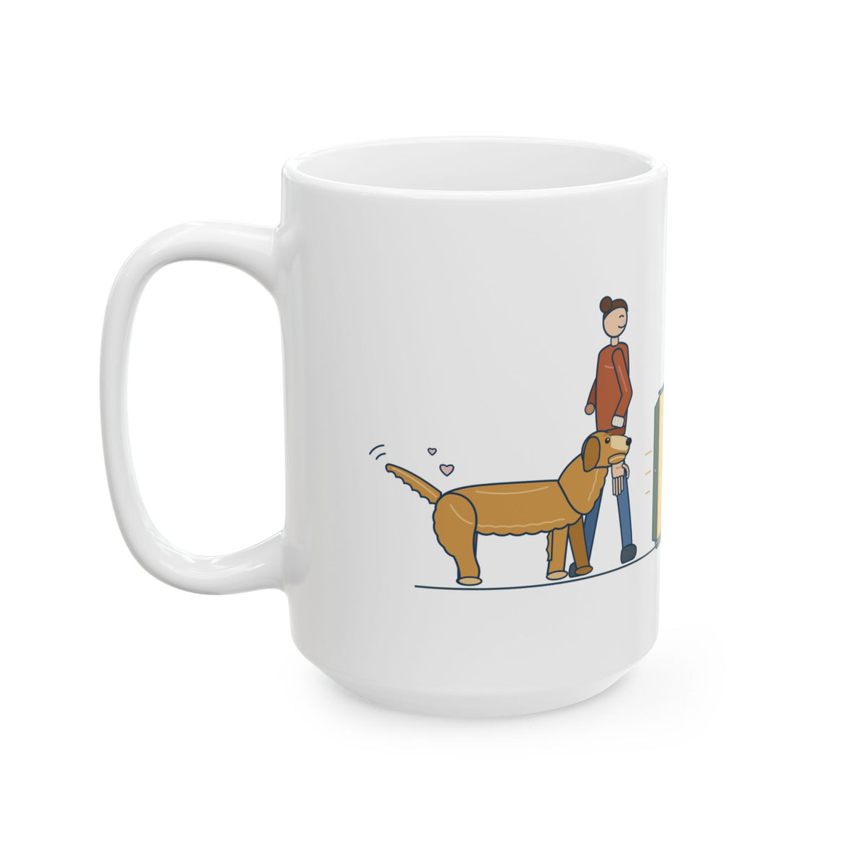 Large 15oz Golden Retriever Mug - Walks Me Inside by the Wrist. Golden Owner Gift
