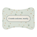 Pet Feeding Mat - Crumbs Welcome, Mostly Funny Dog and Cat Food Mat