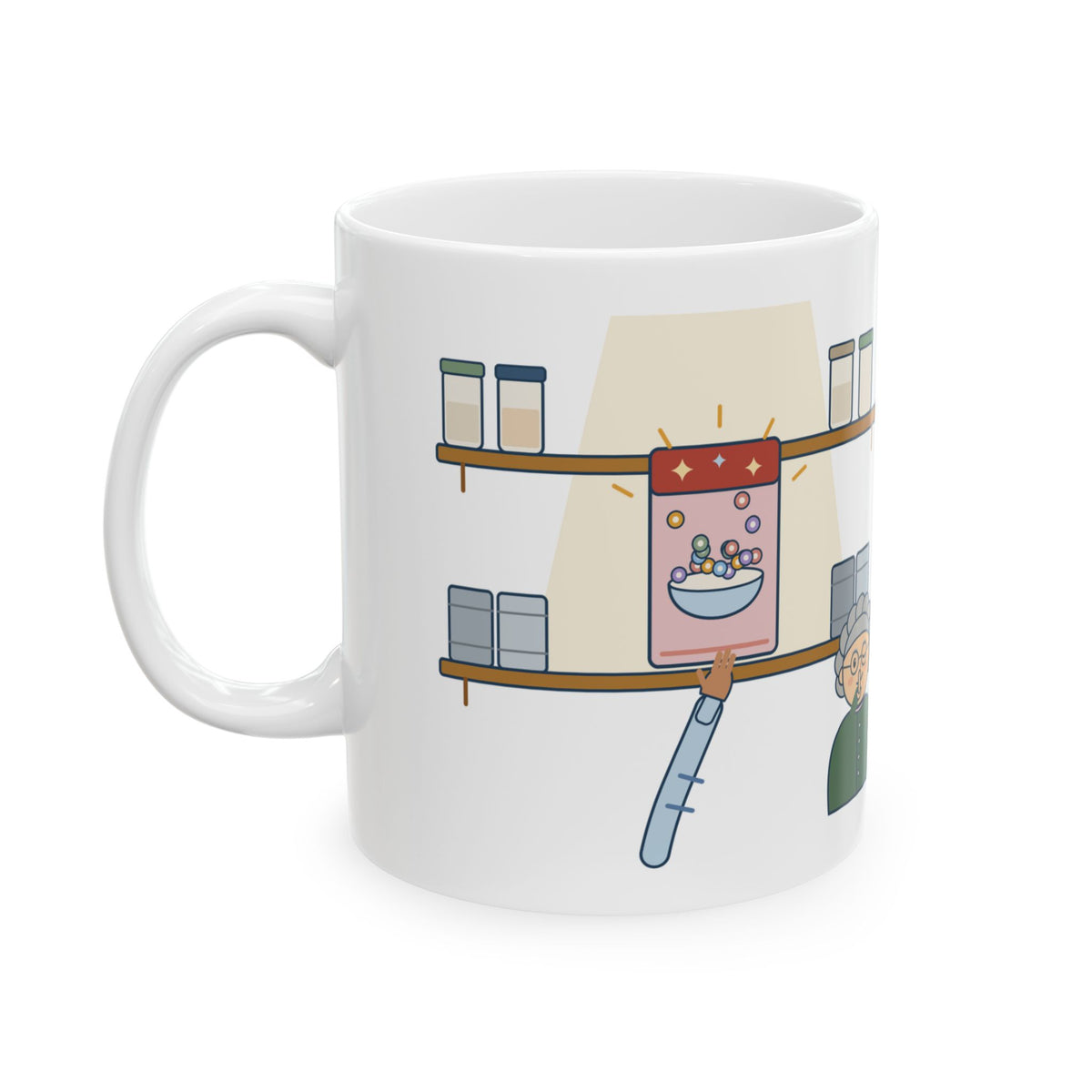 Grandma Coffee Mug - Stocked the Cereal Your Mother Banned. Funny Grandparent Mug