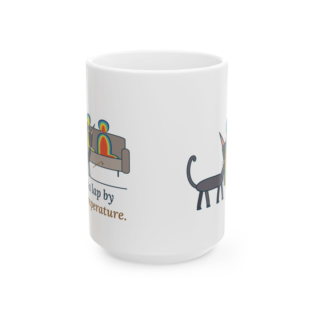 Large 15oz Oriental Shorthair Mug - Picks a Lap by Body Temperature