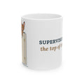 Abyssinian Cat Coffee Mug - Supervises From the Top of the Door