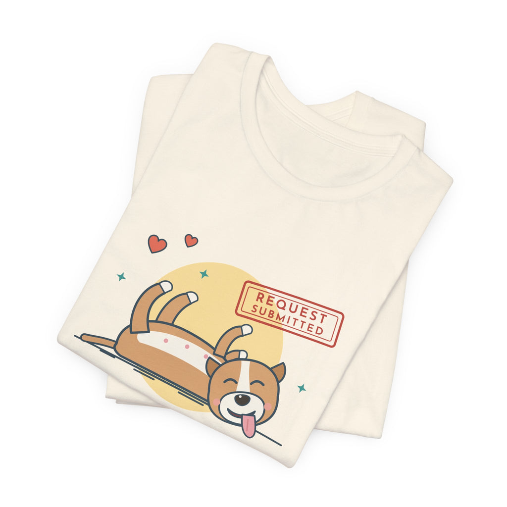 Pit Bull-Type Dog T-Shirt - I Fall Over to Request Belly Rubs Happy Pittie Tee