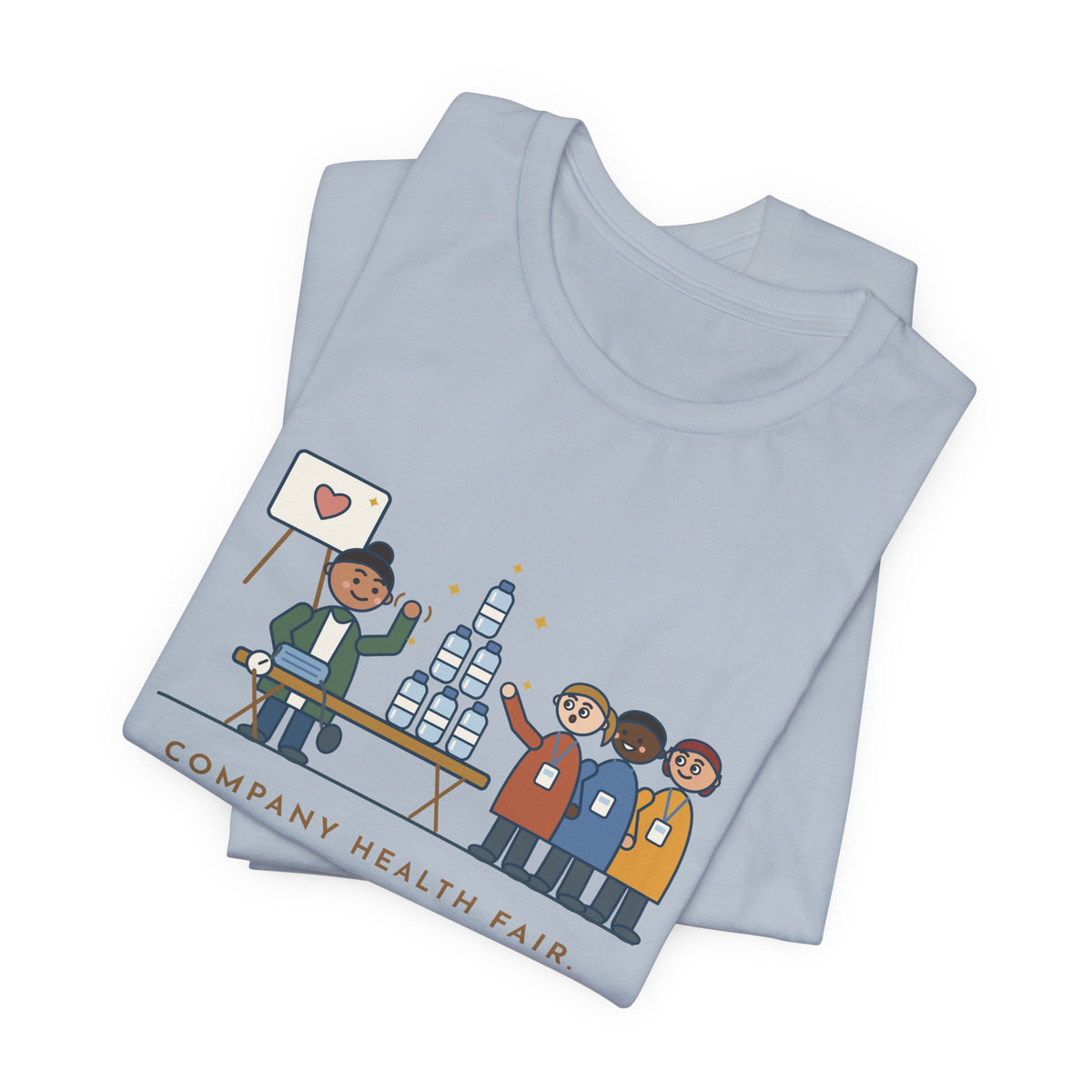 Corporate Wellness Nurse T-Shirt - Company Health Fair, the Line Was for the Free Water Bottle