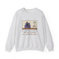 Cat Lap Sweatshirt, His Arm Fell Asleep at Minute Ten, The Cat Stayed Till Minute Sixty, Funny Armchair Hour Crewneck