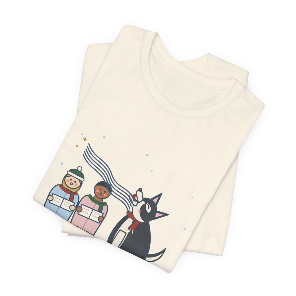 Siberian Husky Christmas T-Shirt - I Harmonize With Every Carol Funny Husky Tee