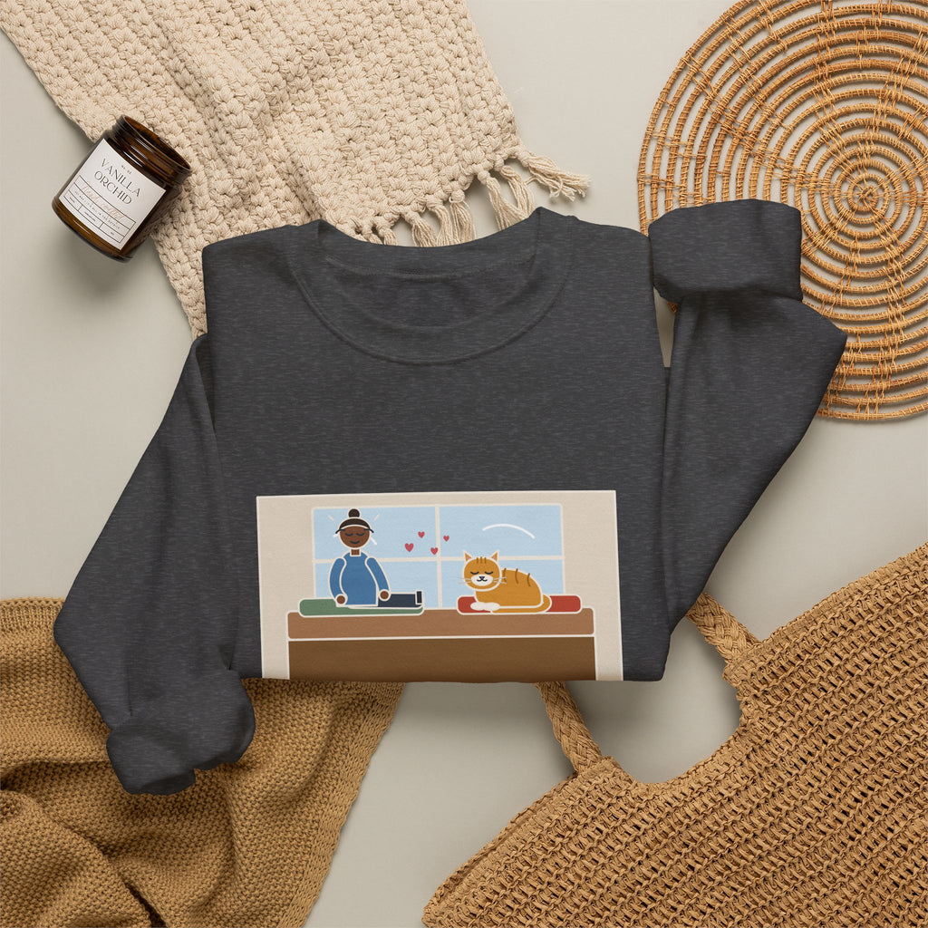 Cat Love Sweatshirt, Five Minutes of Eye Kisses, She Blinked Back Once, Best Moment of My Week, Funny Window Seat Crewneck