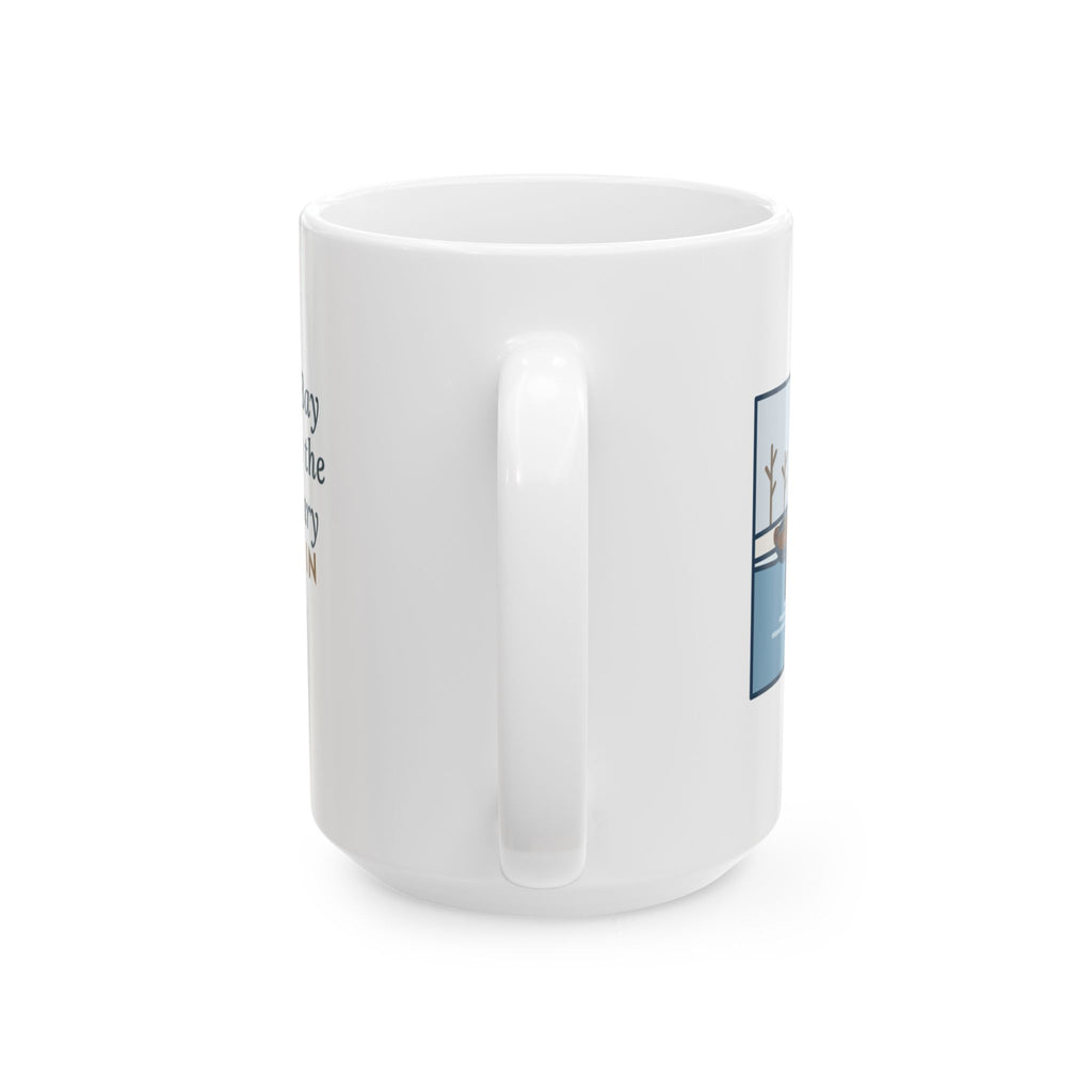 Saw the Lake in January and Went In Anyway, Twice 15oz Mug, Large Funny Chesapeake Bay Retriever Coffee Mug