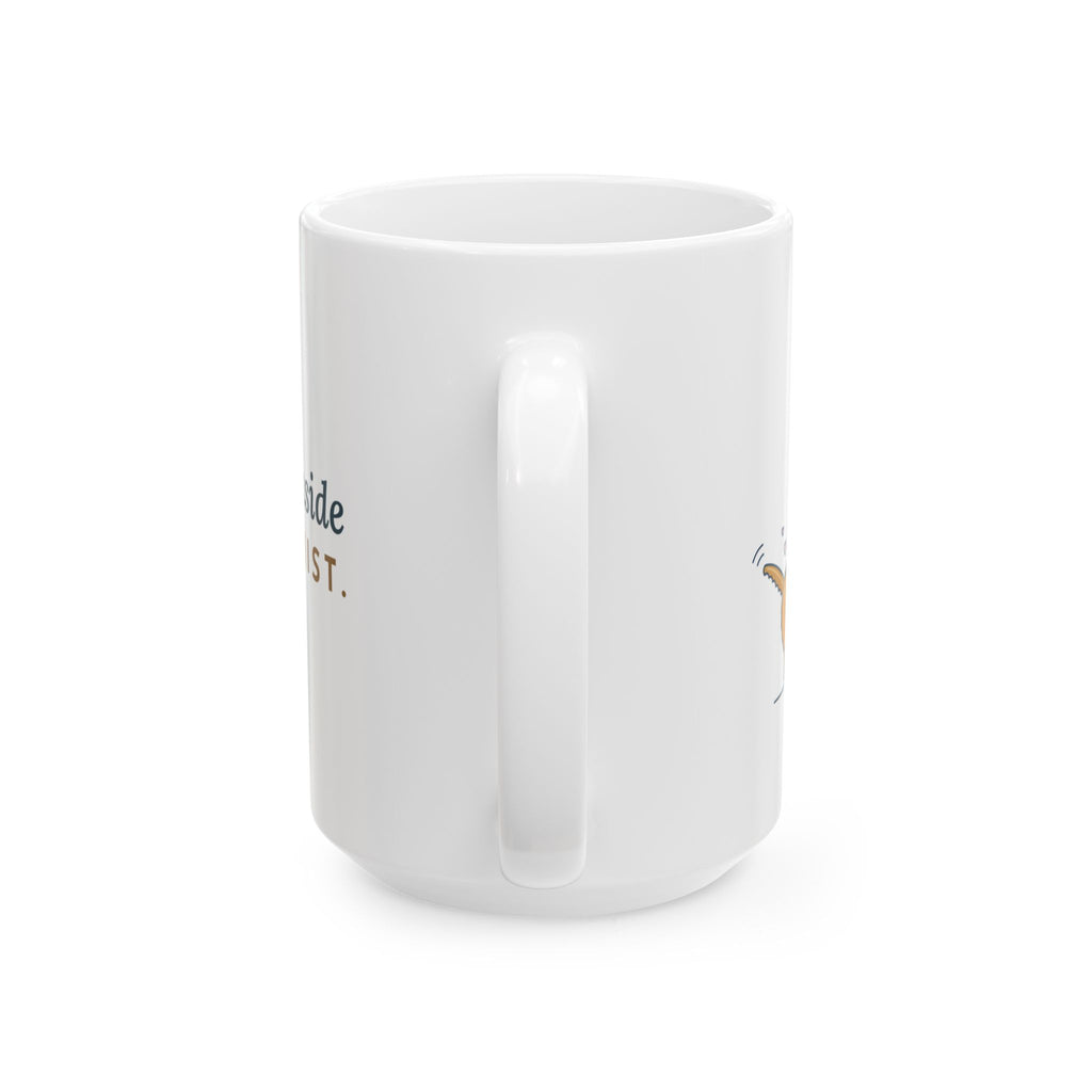 Large 15oz Golden Retriever Mug - Walks Me Inside by the Wrist. Golden Owner Gift