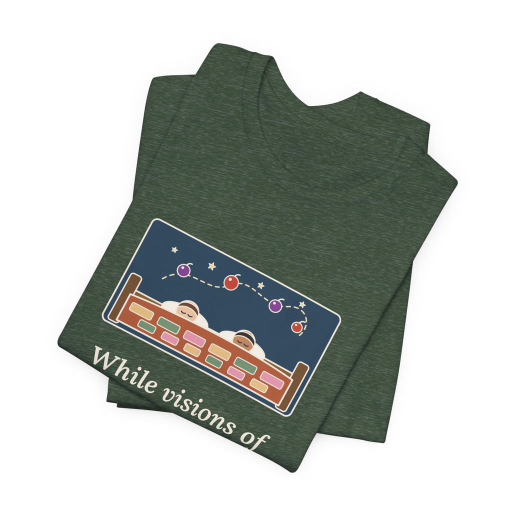 Moore Quote T-Shirt, Visions of Sugar-Plums, Christmas Sleeping Children Tee
