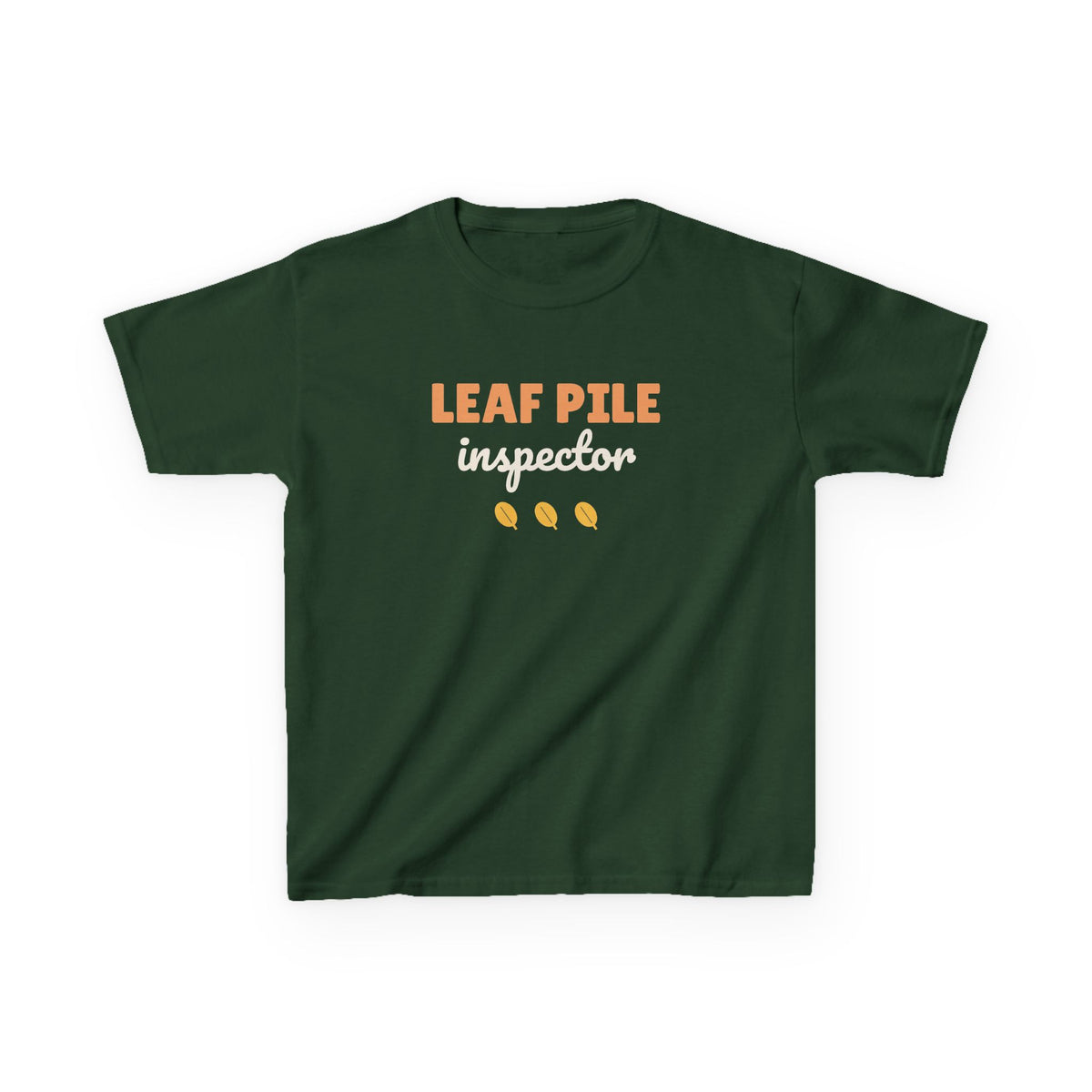 Leaf Pile Inspector Youth T-Shirt, Fall Kids Tee