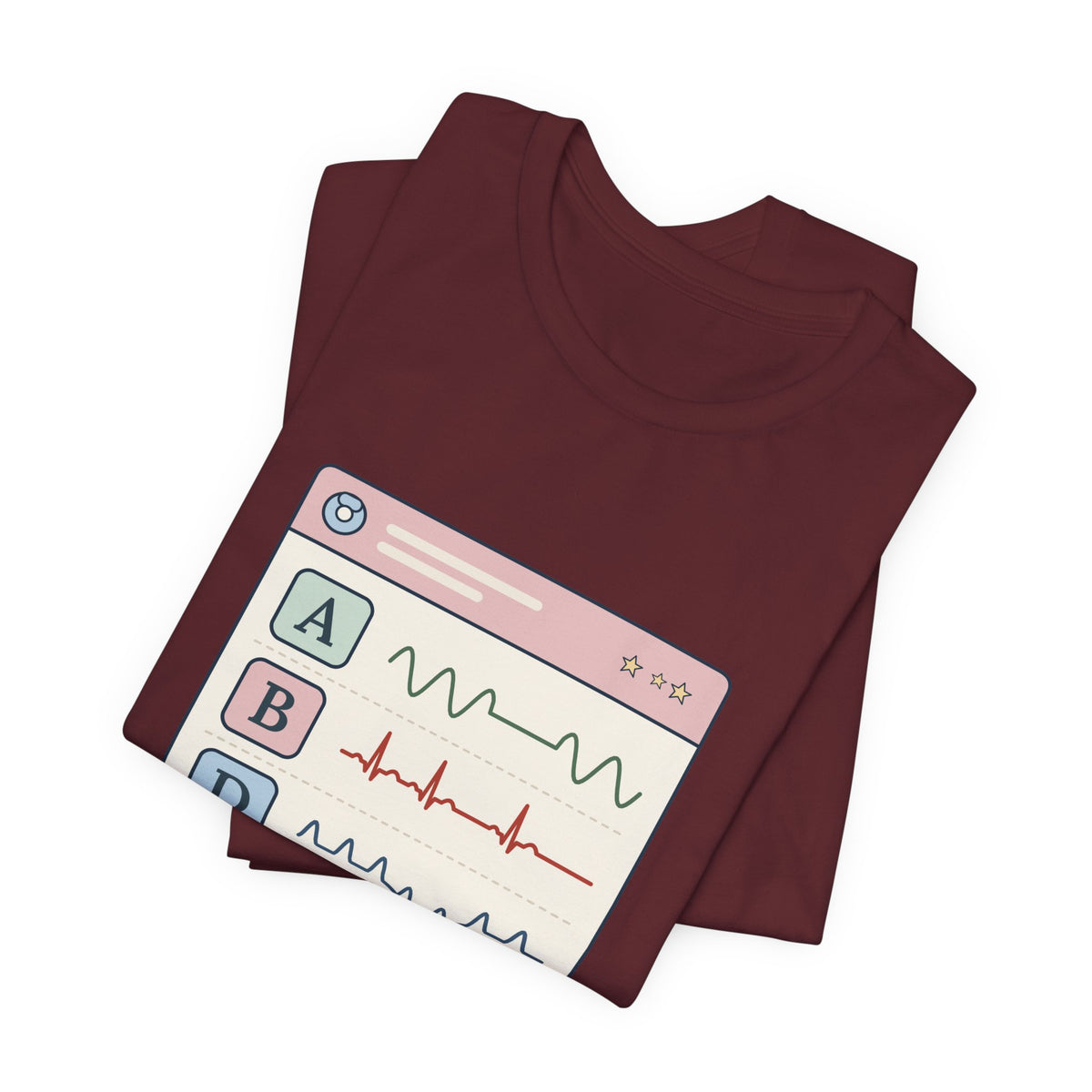 NICU Nurse T-Shirt - A's, B's and D's. Not a Report Card. Neonatal Nurse Humor Tee