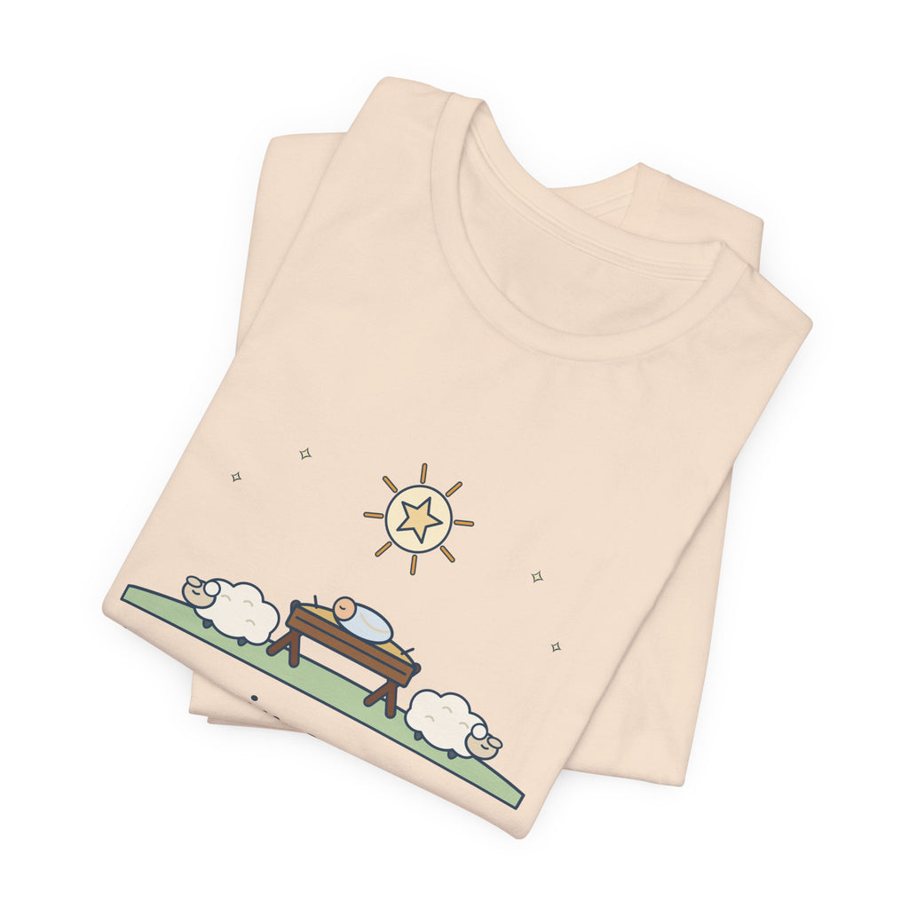 Anonymous Quote T-Shirt, Away in a Manger, Christmas Manger and Lambs Tee