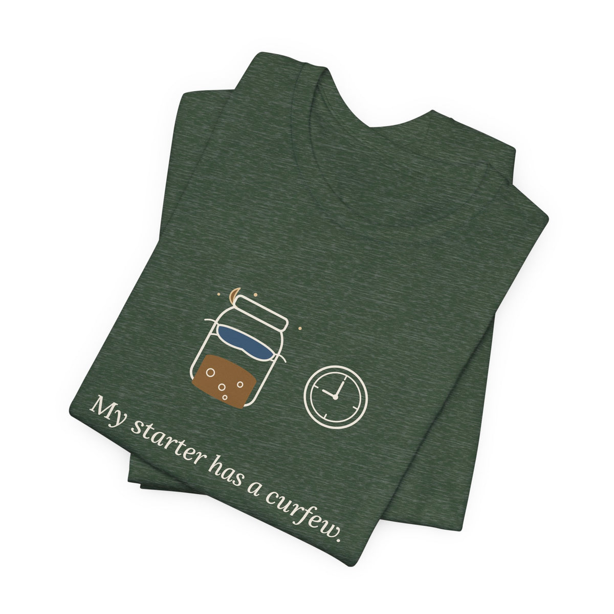 Sourdough T-Shirt - My Starter Has a Curfew Funny Bread Baking Tee