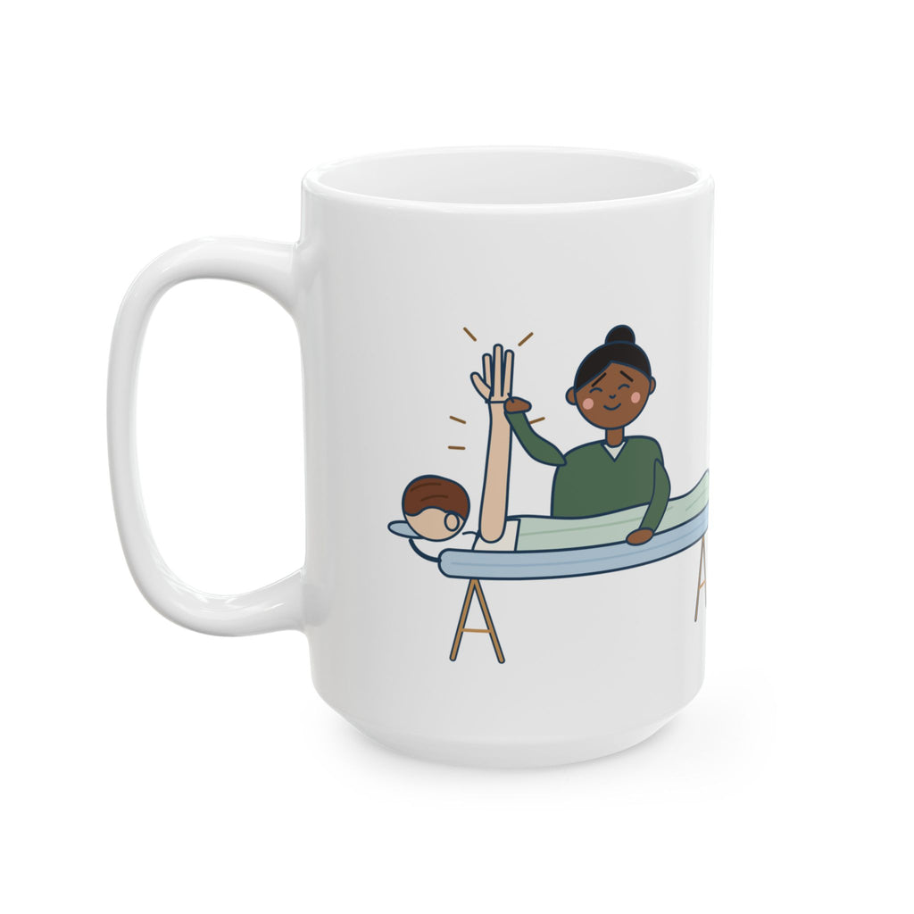 Large 15oz Massage Therapist Mug - You Can Stop Helping Me Lift Your Arm