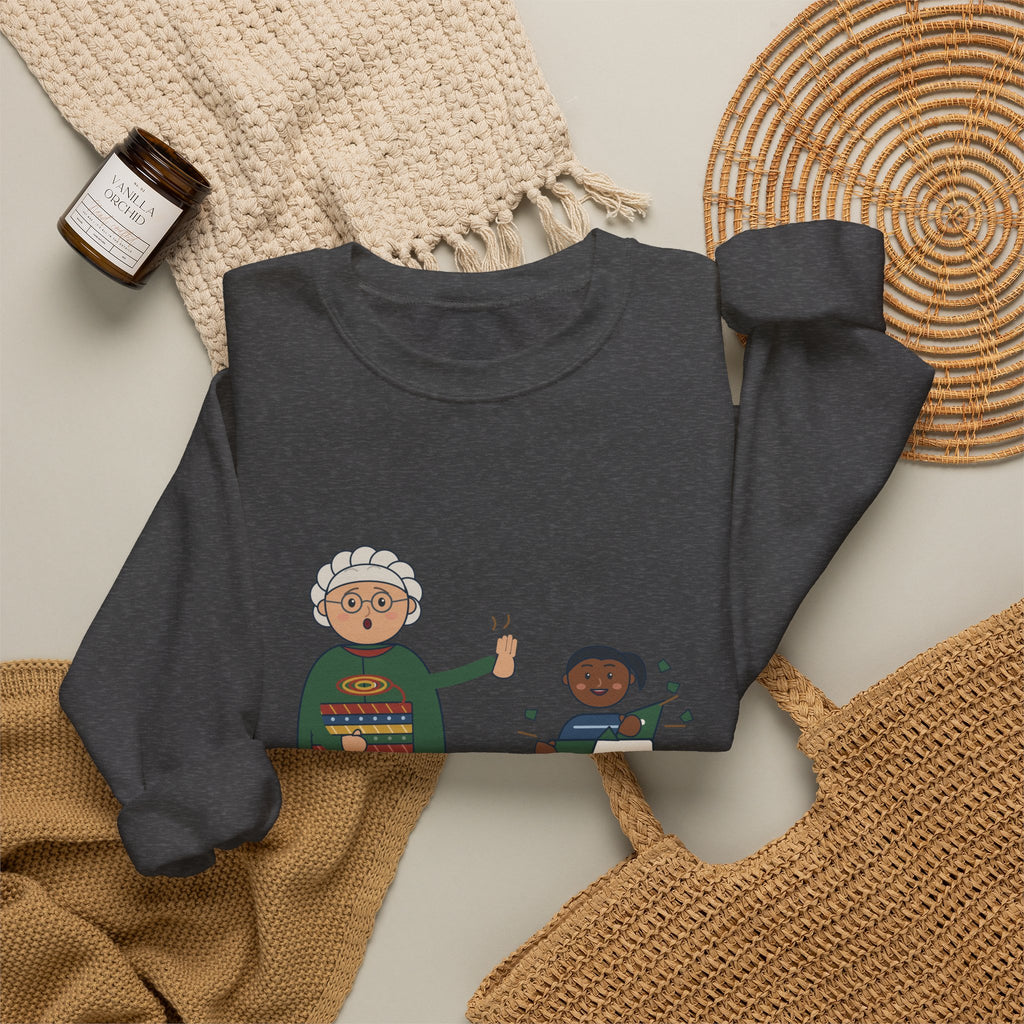 Grandma Christmas Crewneck Sweatshirt - Unwrap Carefully. I'm Reusing That Paper.
