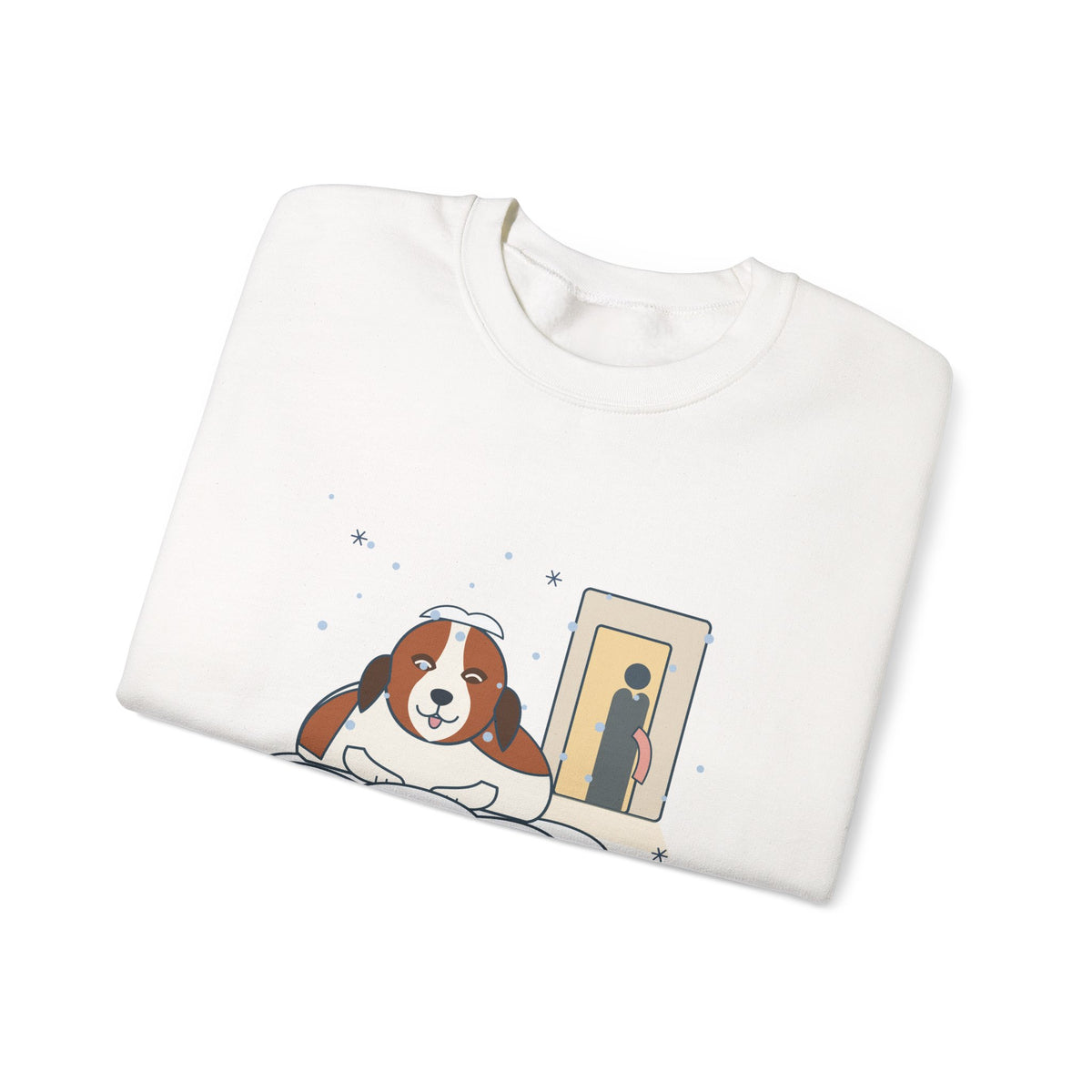 Saint Bernard Winter Crewneck Sweatshirt - Inside Dog Until the First Big Snow Big Dog Gift