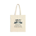 Beware, for I Am Fearless and Therefore Powerful Tote Bag, Gothic Mary Shelley Quote Tote with Alpine Storm
