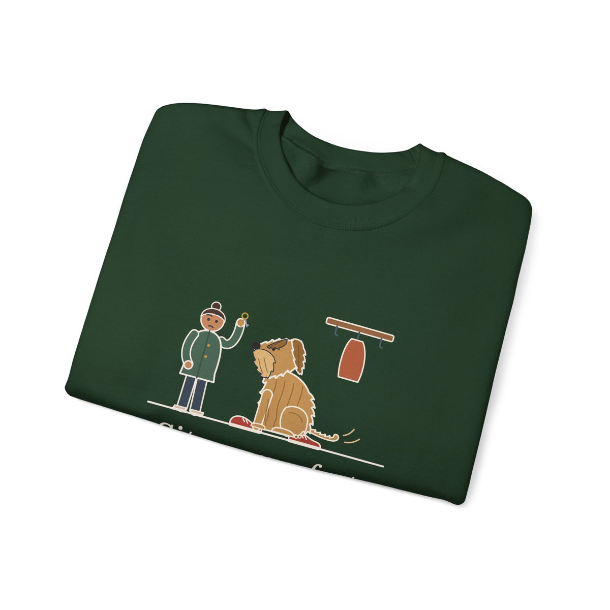 Briard Crewneck Sweatshirt - Sits on My Feet So I Can't Leave Shaggy Dog Owner Gift