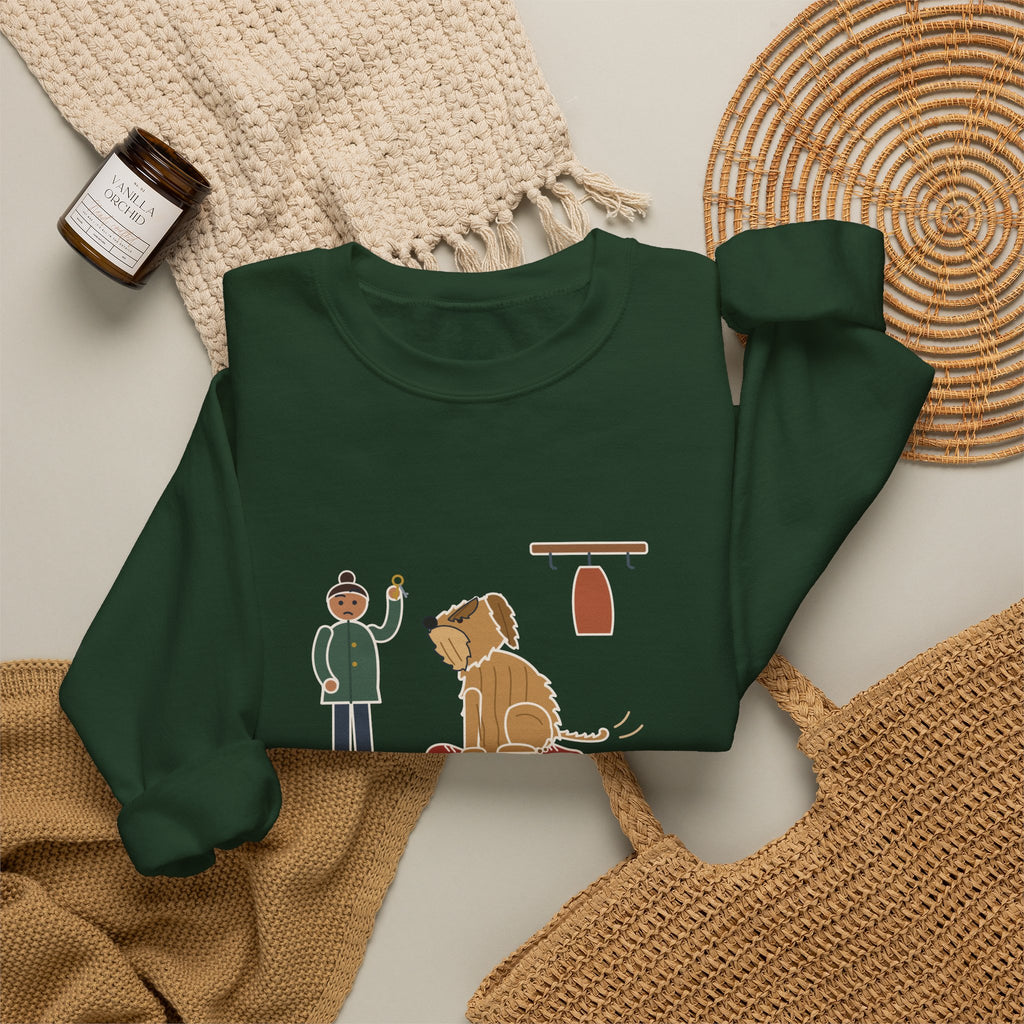 Briard Crewneck Sweatshirt - Sits on My Feet So I Can't Leave Shaggy Dog Owner Gift