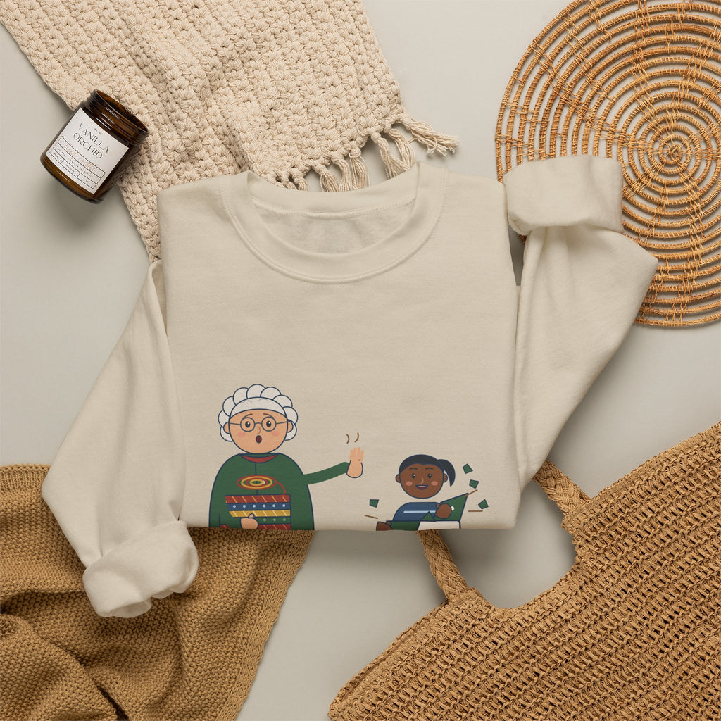 Grandma Christmas Crewneck Sweatshirt - Unwrap Carefully. I'm Reusing That Paper.