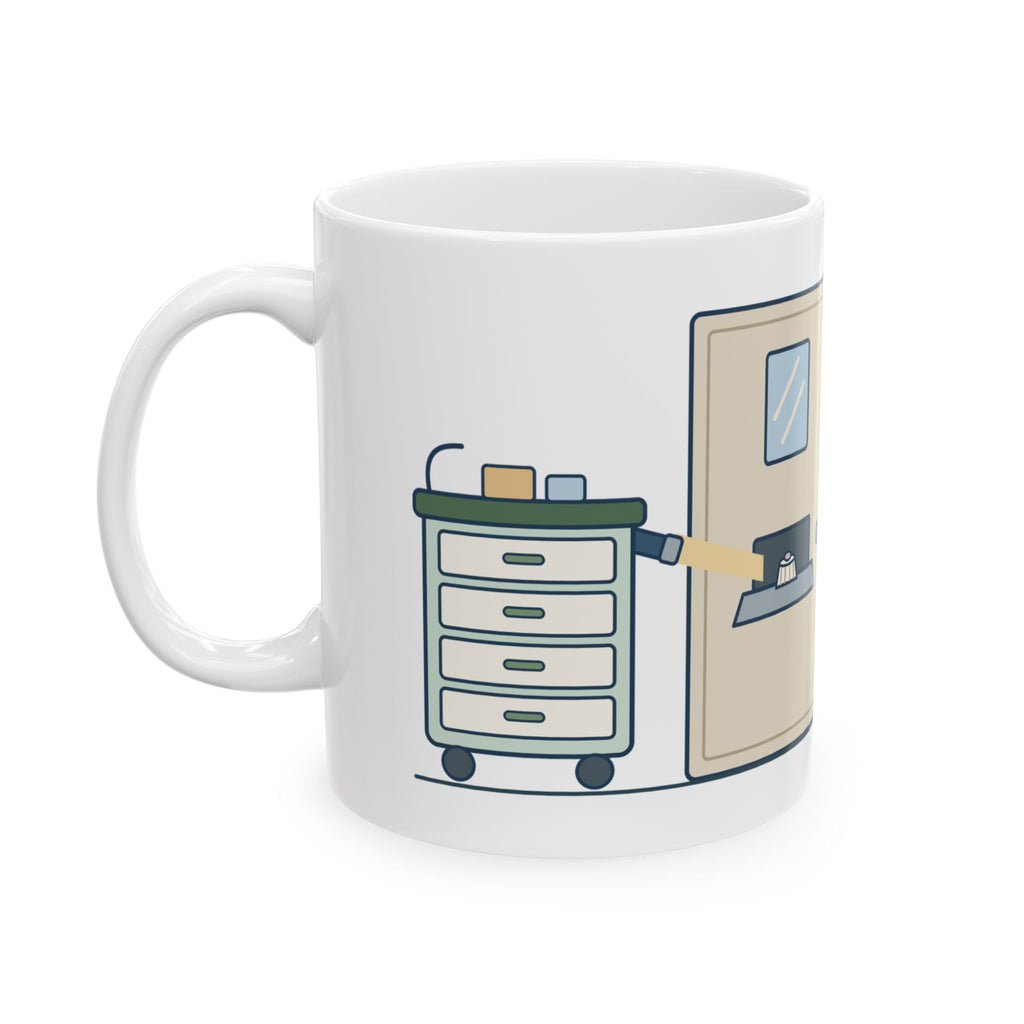 Correctional Nurse Coffee Mug - Pill Line. Open Your Mouth. Lift Your Tongue. Corrections Nurse Gift