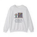 DIY Bookshelf Sweatshirt, Built It, Two Pieces Left Over, Holds Forty Books Anyway, Funny Finished Shelf Crewneck