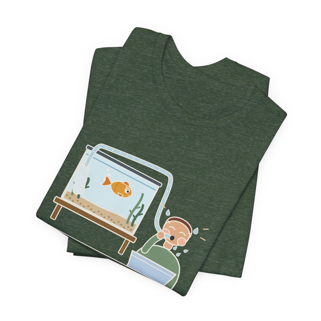 Aquarium T-Shirt - Starting a Siphon Means Tasting the Tank Funny Fishkeeper Tee