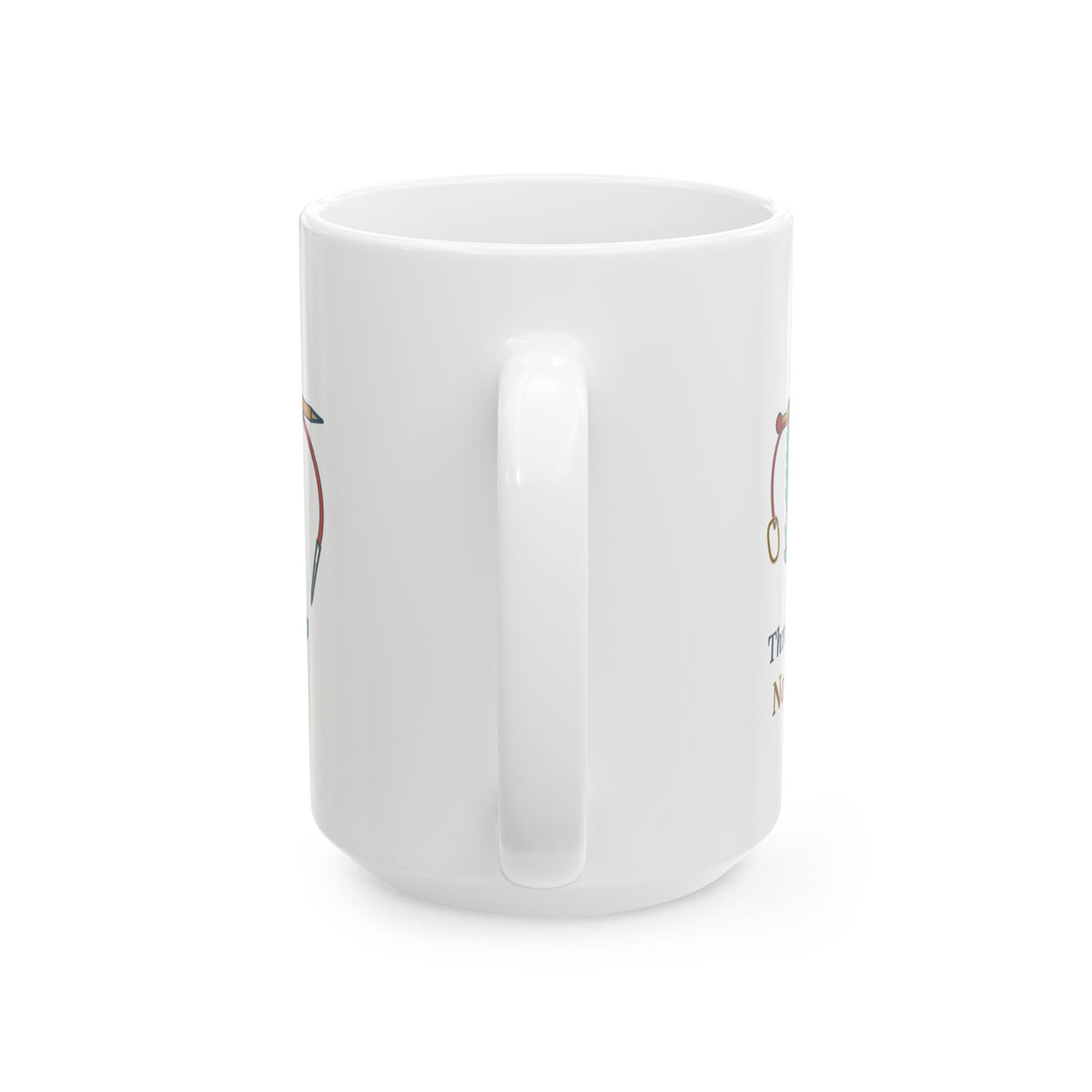 Large 15oz Lace Knitting Mug - Threaded a Lifeline. Now I'm Brave. Knitter Coffee Mug
