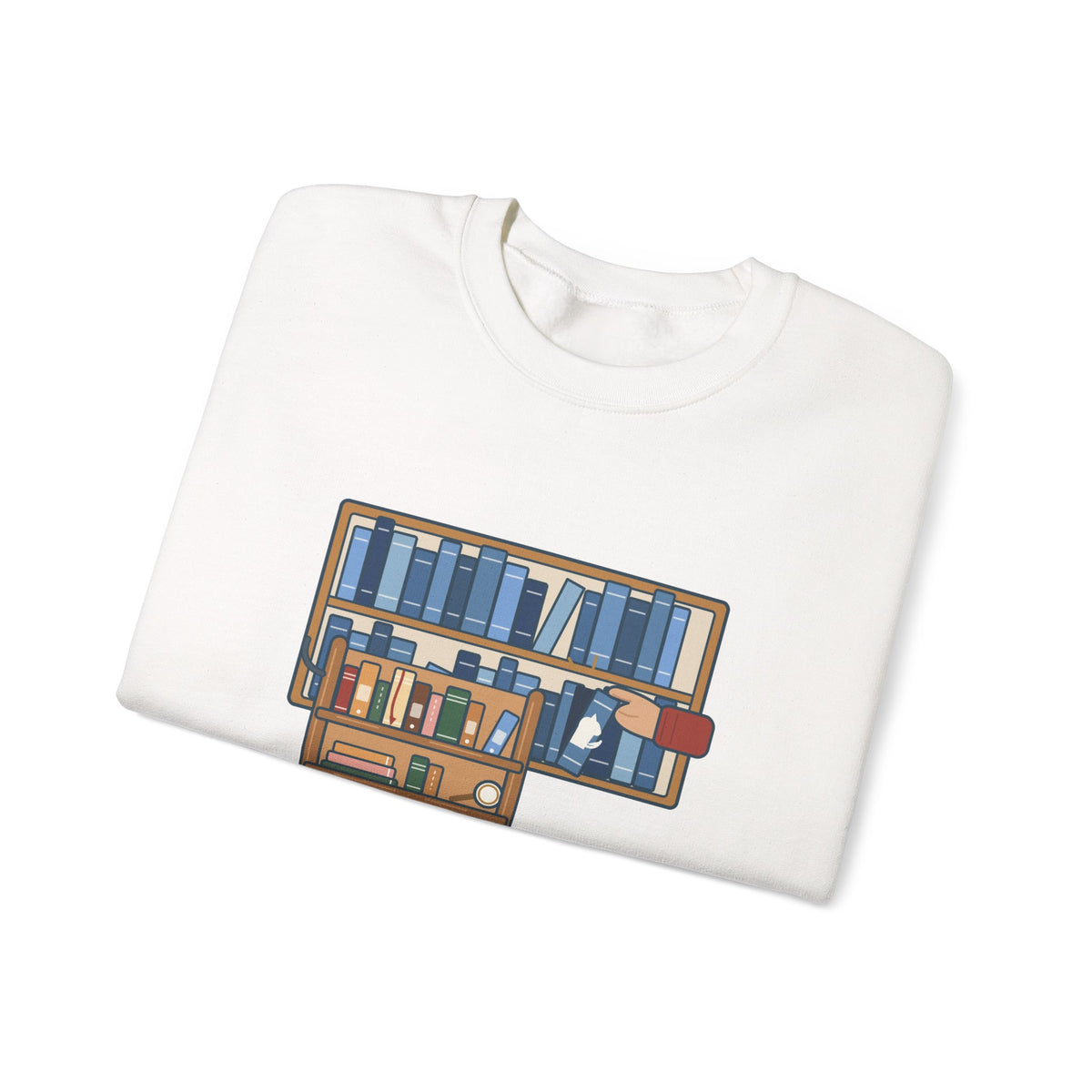 School Librarian Crewneck Sweatshirt - A Blue Book About a Dog. I'm On It.