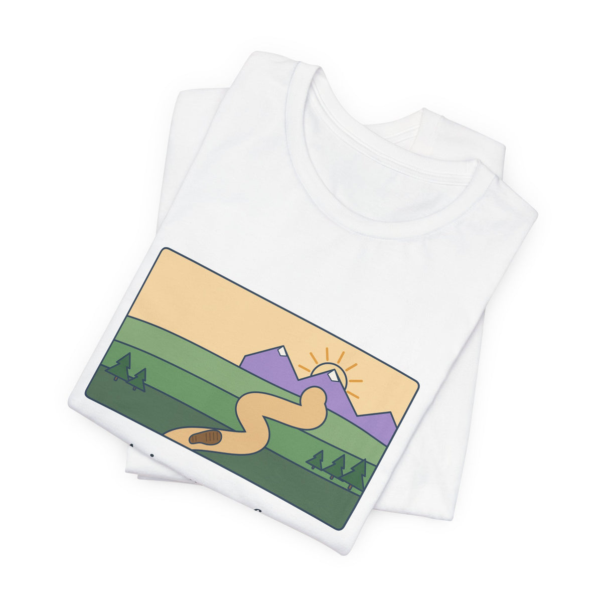 A Journey of a Thousand Miles Begins With a Single Step T-Shirt, Wisdom Proverb Tee with Winding Road