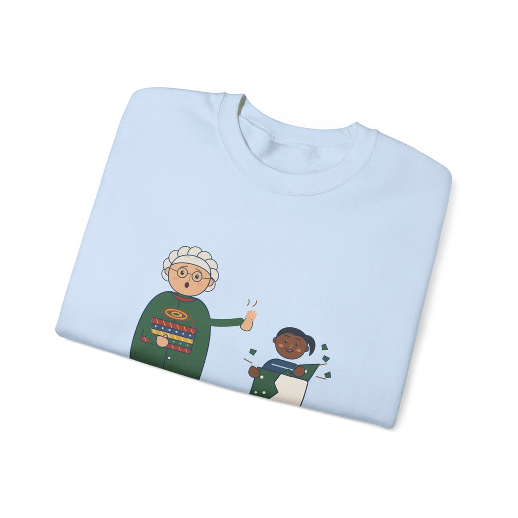 Grandma Christmas Crewneck Sweatshirt - Unwrap Carefully. I'm Reusing That Paper.