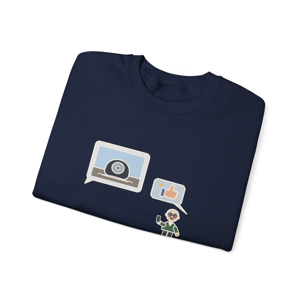 Funny Family Group Chat Crewneck Sweatshirt - Dad Said Awesome to My Flat Tire