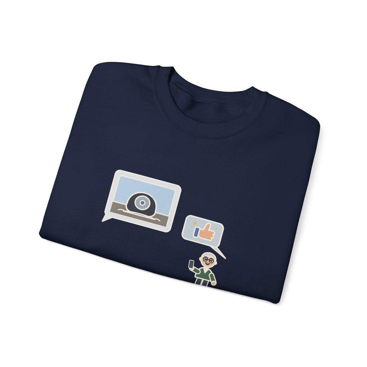 Funny Family Group Chat Crewneck Sweatshirt - Dad Said Awesome to My Flat Tire