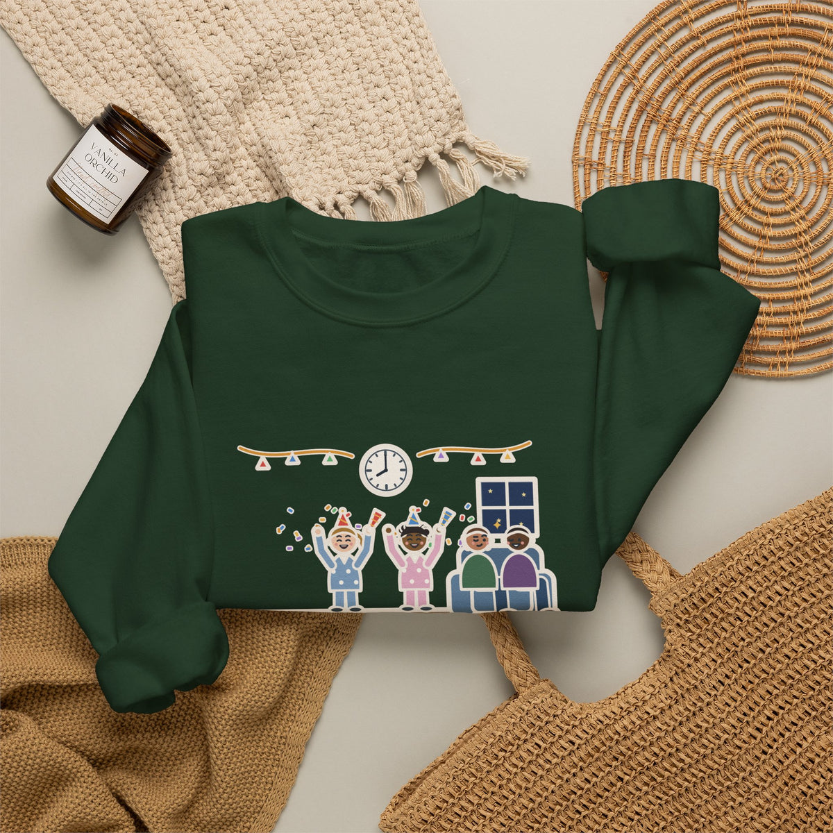 New Year's Eve Sweatshirt, With Little Kids, Counted Down at 8:00 and Called It Midnight, Funny Early Countdown Crewneck