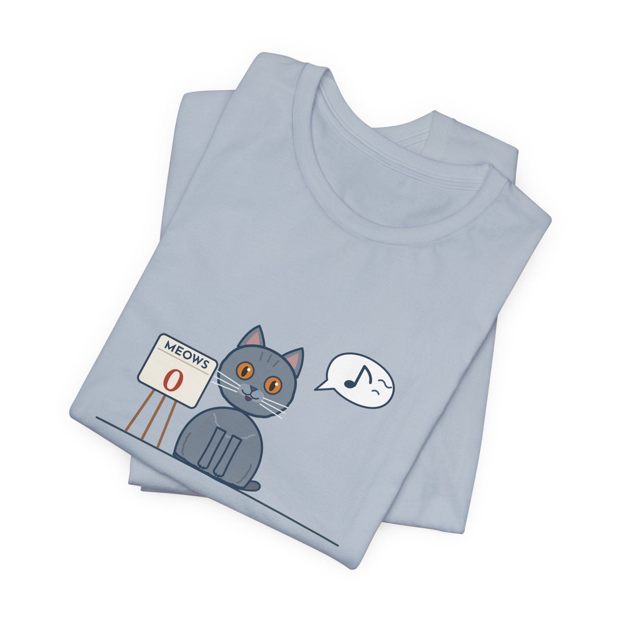 Chartreux Cat T-Shirt - Chirps Hello, Zero Meows Since Kittenhood Quiet Cat Tee