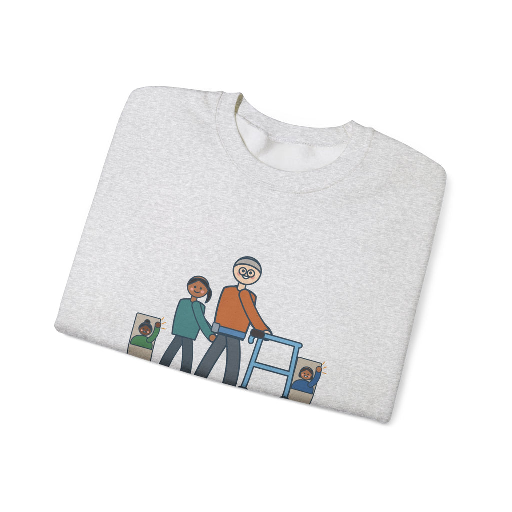 Inpatient Rehab Crewneck Sweatshirt - Ten Feet With the Walker Nurse Gift