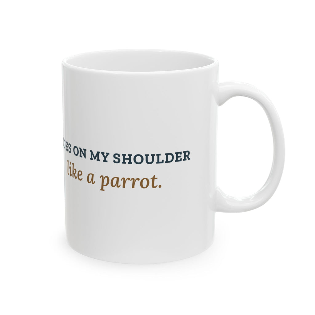 Devon Rex Coffee Mug - Rides on My Shoulder Like a Parrot