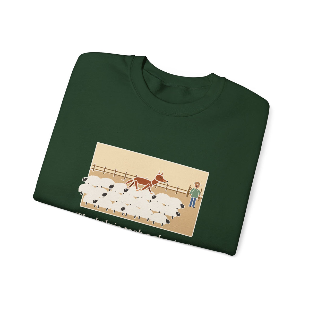 Australian Kelpie Sweatshirt, Took a Shortcut Across the Backs of the Sheep, Funny Paddock Shortcut Crewneck