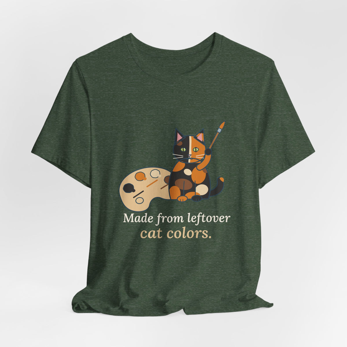 Tortoiseshell Cat T-Shirt - Made From Leftover Cat Colors Tortie Cat Tee