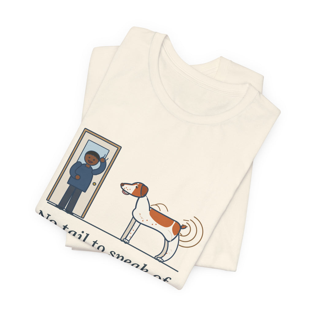 Brittany Dog T-Shirt - No Tail to Speak Of. Wags From the Shoulders Back.