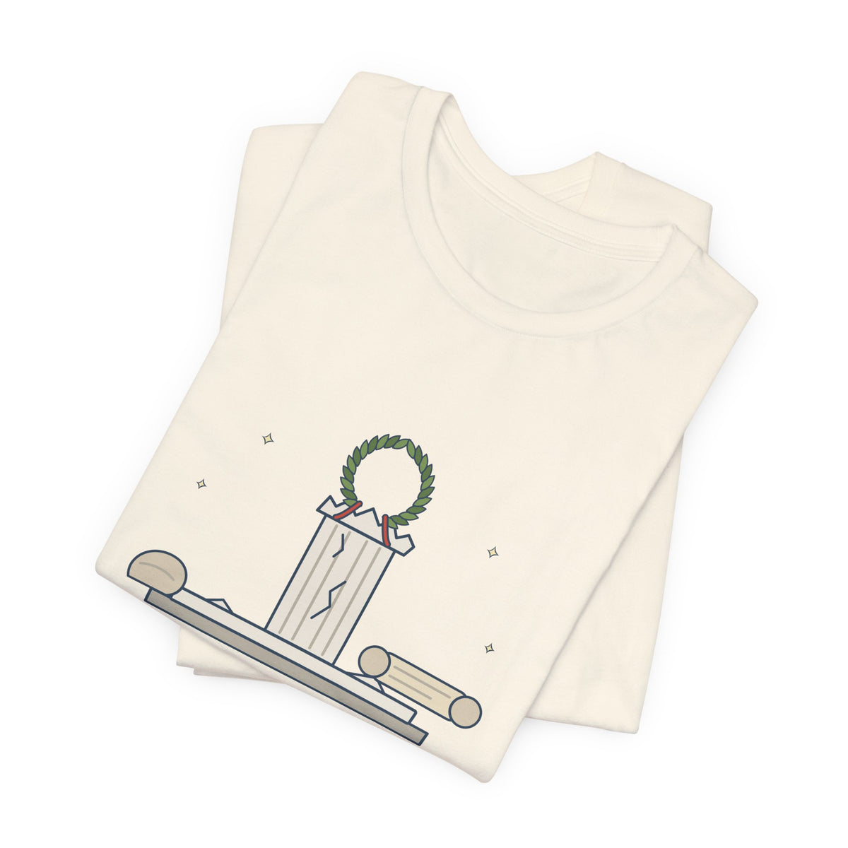 Shakespeare Quote T-Shirt, Beware the Ides of March, Humor Laurel and Column Tee