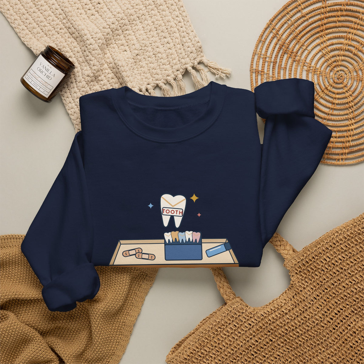 1st and 2nd Grade Teacher Crewneck Sweatshirt - Tooth Fell Out? I Have an Envelope for That