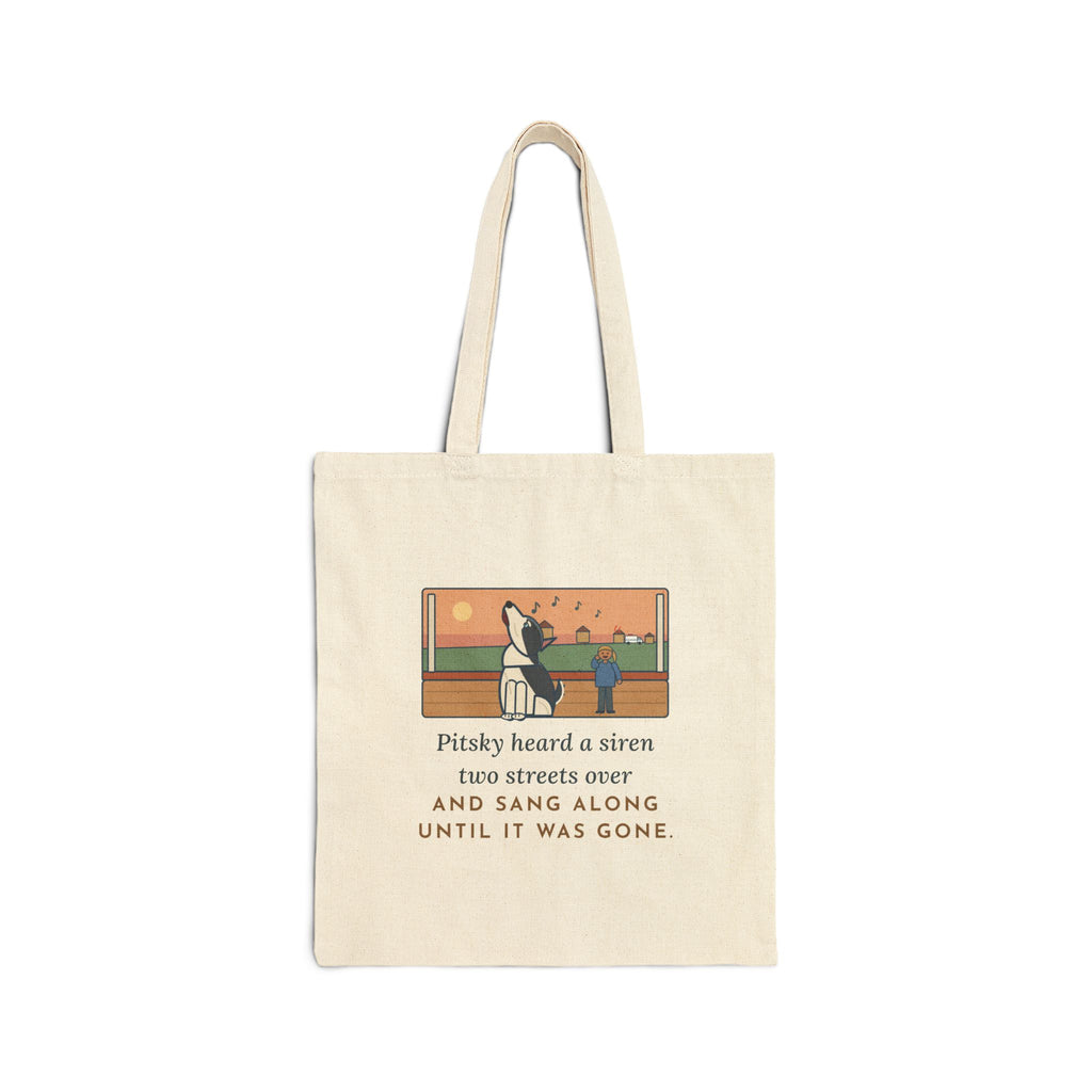 Pitsky Tote Bag, Heard a Siren Two Streets Over and Sang Along Until It Was Gone, Porch Concert