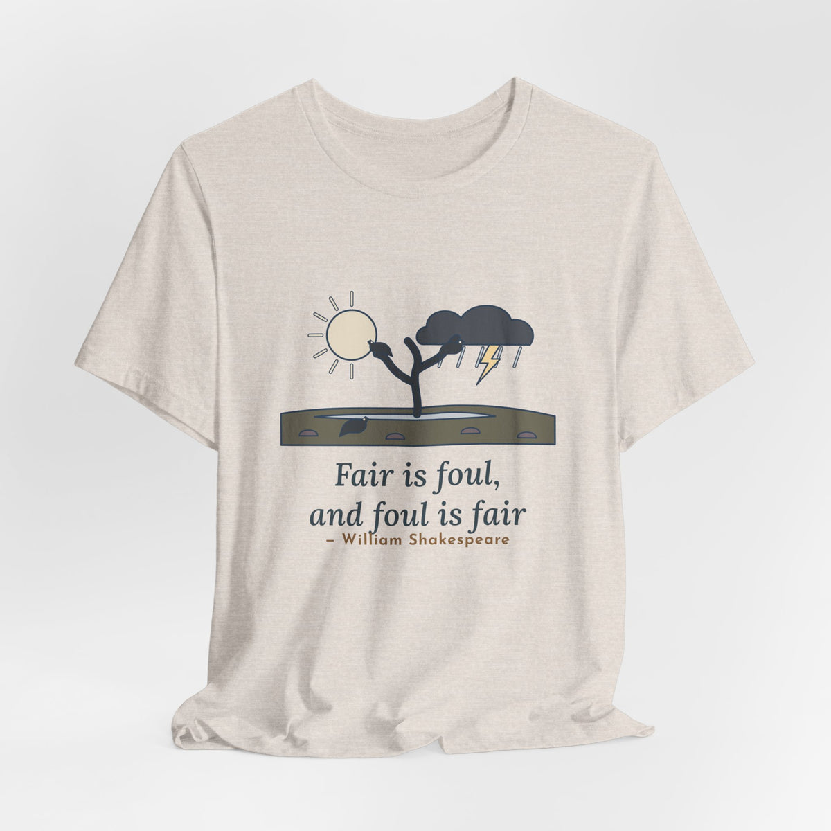 Shakespeare Quote T-Shirt, Fair Is Foul and Foul Is Fair, Gothic Twisted Heath Tree Tee