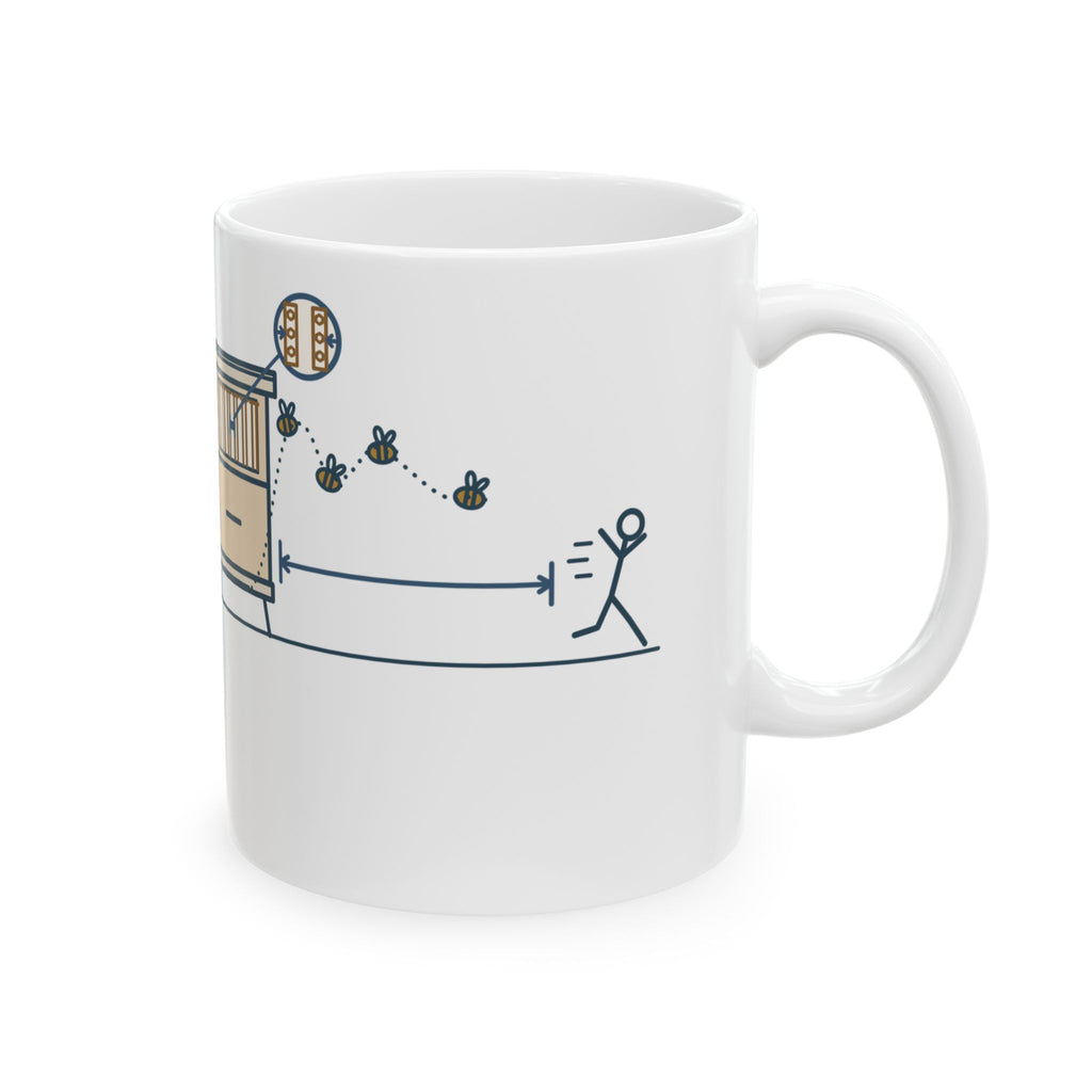 Beekeeping Coffee Mug - Bee Space: 3/8 Inch. Personal Space: 30 Feet.