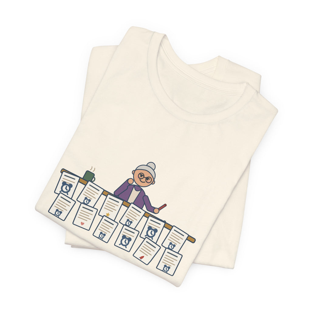 Creative Writing Teacher T-Shirt - Twelve Stories Turned In, Nine End With Waking Up