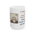 Came Home from the Groomer Looking Like a Lamb, Rolled in the Garden by Noon 15oz Mug, Large Funny Labradoodle Coffee Mug