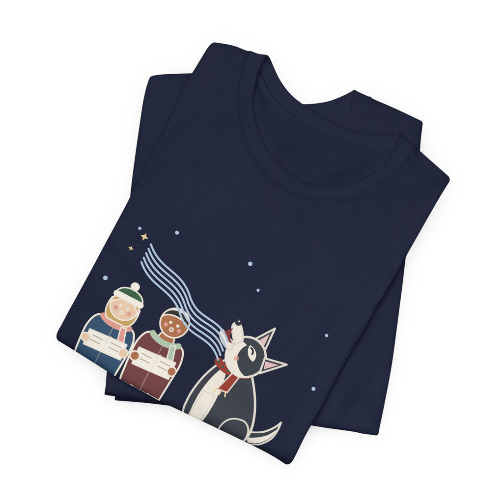 Siberian Husky Christmas T-Shirt - I Harmonize With Every Carol Funny Husky Tee