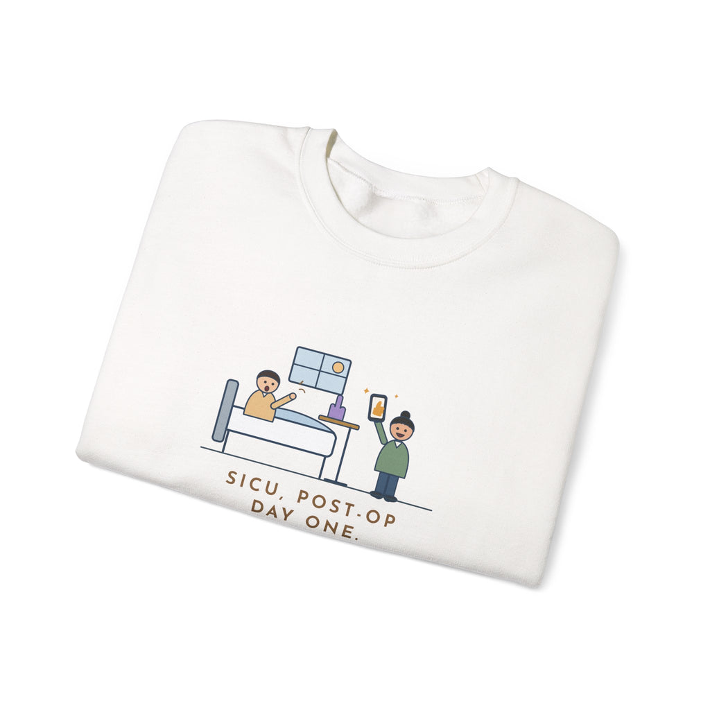 SICU Nurse Sweatshirt, First Question When He Woke Up, Did My Team Win, Funny Big Game Update Crewneck