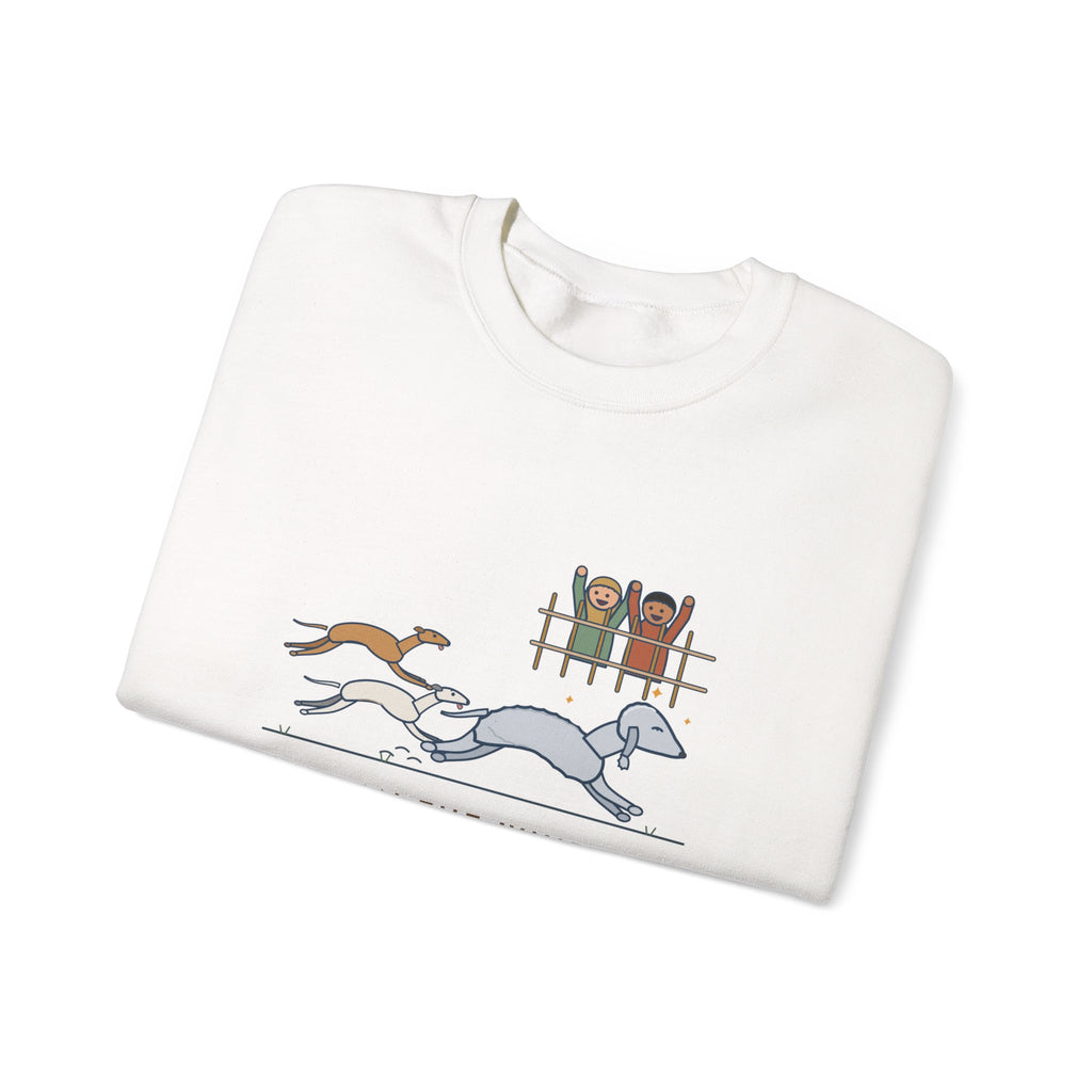 Bedlington Terrier Crewneck Sweatshirt - Outran the Whippets, Still Fluffy